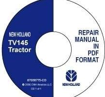 Service Manual on CD for New Holland Tractors model TV145
