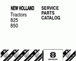 Parts Catalog for New Holland Tractors model 825