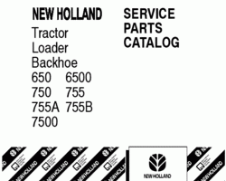 Parts Catalog for New Holland Tractors model 7500