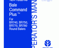 Operator's Manual for New Holland Balers model BR750
