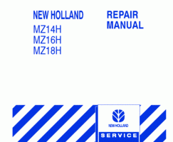 Service Manual for New Holland Tractors model MZ16H