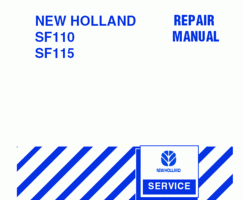 Service Manual for New Holland Sprayers model SF110