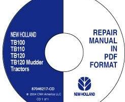 Service Manual on CD for New Holland Tractors model TB120