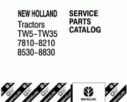 Parts Catalog for New Holland Tractors model TW25