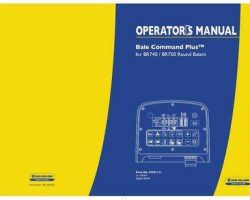 Operator's Manual for New Holland Balers model BR750