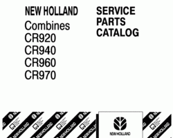 Parts Catalog for New Holland Combine model CR940