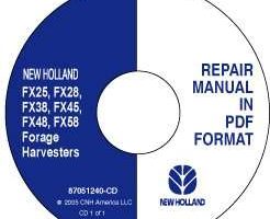 Service Manual on CD for New Holland Harvesting equipment model FX25