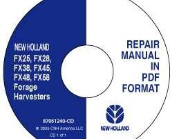 Service Manual on CD for New Holland Harvesting equipment model FX58