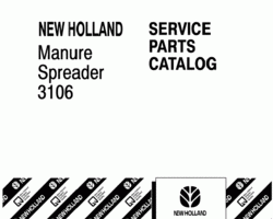 Parts Catalog for New Holland Spreaders model 3106
