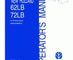 Operator's Manual for New Holland Tractors model 72LB