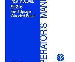 Operator's Manual for New Holland Sprayers model SF216