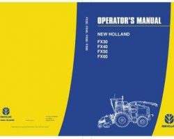 Operator's Manual for New Holland Harvesting equipment model FX60