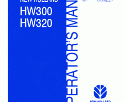 Operator's Manual for New Holland Windrower model HW320