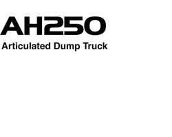 Parts Catalogs for Hitachi Ah Series model Ah250 Articulated Dump Trucks