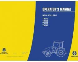 Operator's Manual for New Holland Tractors model T3020