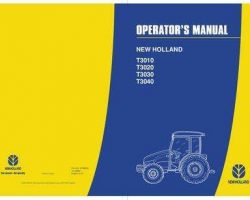 Operator's Manual for New Holland Tractors model T3040