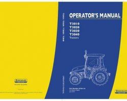 Operator's Manual for New Holland Tractors model T3020