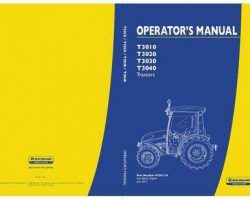 Operator's Manual for New Holland Tractors model T3010