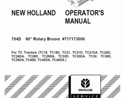 Operator's Manual for New Holland Tractors model 704D