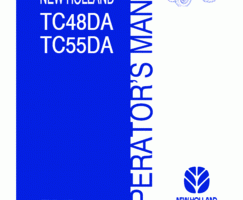 Operator's Manual for New Holland Tractors model TC55DA