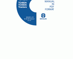 Service Manual on CD for New Holland Tractors model TC55DA