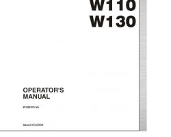 New Holland CE Wheel loaders model W130 Operator's Manual