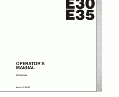 Operator's Manual for New Holland CE Tractors model E35