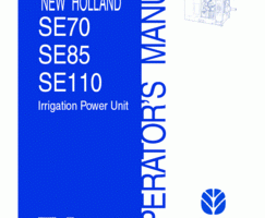 Operator's Manual for New Holland Engines model SE110