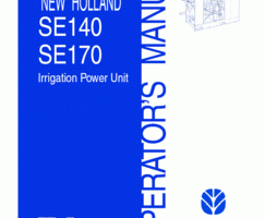 Operator's Manual for New Holland Engines model SE170