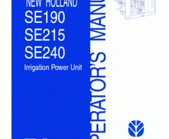 Operator's Manual for New Holland Engines model SE215