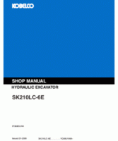 Kobelco Excavators model SK210LC Service Manual