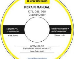 Service Manual on CD for New Holland CE Dozers model D95