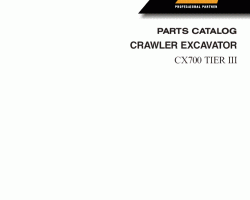 Parts Catalog for Case Excavators model CX700