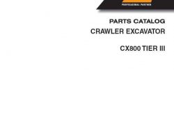Parts Catalog for Case Excavators model CX800