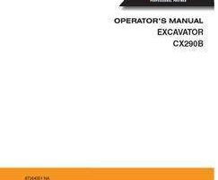 Case Excavators model CX290B Operator's Manual