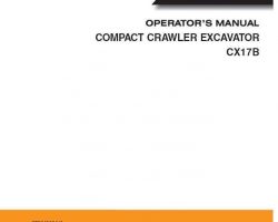 Case Excavators model CX17B Operator's Manual