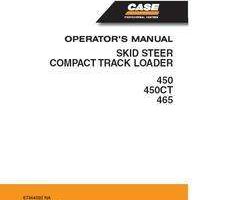 Case Skid steers / compact track loaders model 450CT Operator's Manual