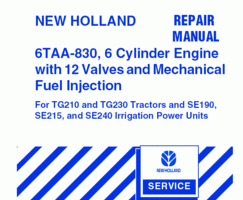 Service Manual for New Holland Engines model SE215