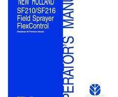 Operator's Manual for New Holland Sprayers model SF216