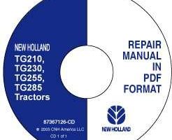 Service Manual on CD for New Holland Tractors model TG230