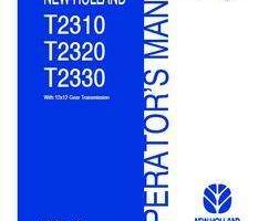 Operator's Manual for New Holland Tractors model T2330