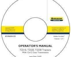 Operator's Manual on CD for New Holland Tractors model T2310