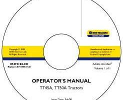 Operator's Manual on CD for New Holland Tractors model TT50A