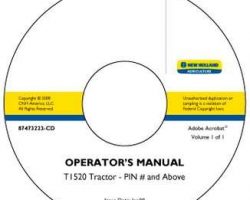 Operator's Manual on CD for New Holland Tractors model T1520