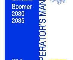 Operator's Manual for New Holland Tractors model Boomer 2035