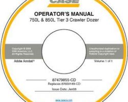 Operator's Manual on CD for Case Dozers model 850L