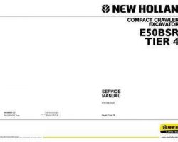 New Holland CE Excavators model E50BSR Service Manual