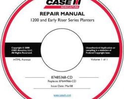 Service Manual on CD for Case IH Planter model 1200