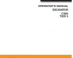 Case Excavators model CX80 Operator's Manual