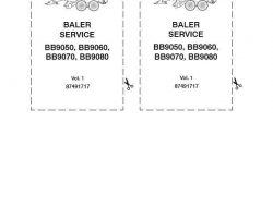 Service Manual for New Holland Balers BB9050 BB9060 BB9070 BB9080